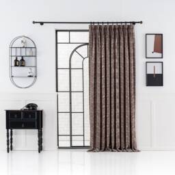 Chenille Velvet Pleated Curtains Triple/Double French Pleat - 4 Colors - thumbnail 3