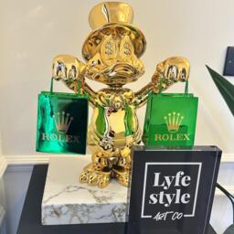 xl 67cm Pop Art Resin Duck Sculpture Alec Monopoly Inspired, Luxury Home Decor, Cool Art, Gallery Money Art