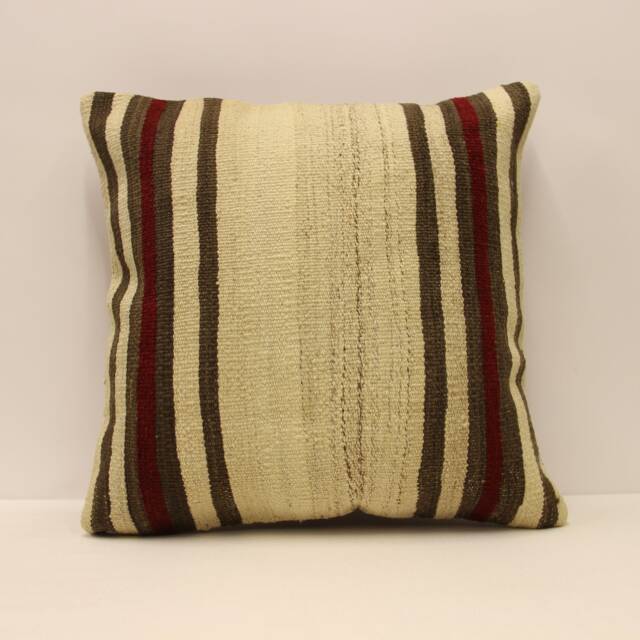 Kilim Pillow, Sofa Pillow Boho Pillow, Handwoven Pillow, 18x18 - 45x45 cm Minimalist Decorative Pillow, Cushion Cover Throw Pillow 4Kbf-600 - image 1