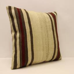 Kilim Pillow, Sofa Pillow Boho Pillow, Handwoven Pillow, 18x18 - 45x45 cm Minimalist Decorative Pillow, Cushion Cover Throw Pillow 4Kbf-600 - thumbnail 2