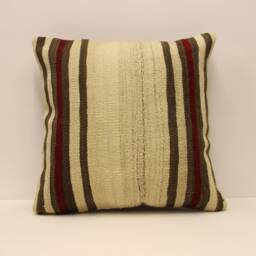 Kilim Pillow, Sofa Pillow Boho Pillow, Handwoven Pillow, 18x18 - 45x45 cm Minimalist Decorative Pillow, Cushion Cover Throw Pillow 4Kbf-600 - thumbnail 1