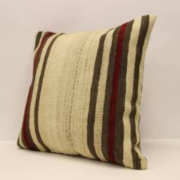 Kilim Pillow, Sofa Pillow Boho Pillow, Handwoven Pillow, 18x18 - 45x45 cm Minimalist Decorative Pillow, Cushion Cover Throw Pillow 4Kbf-600 - thumbnail 3