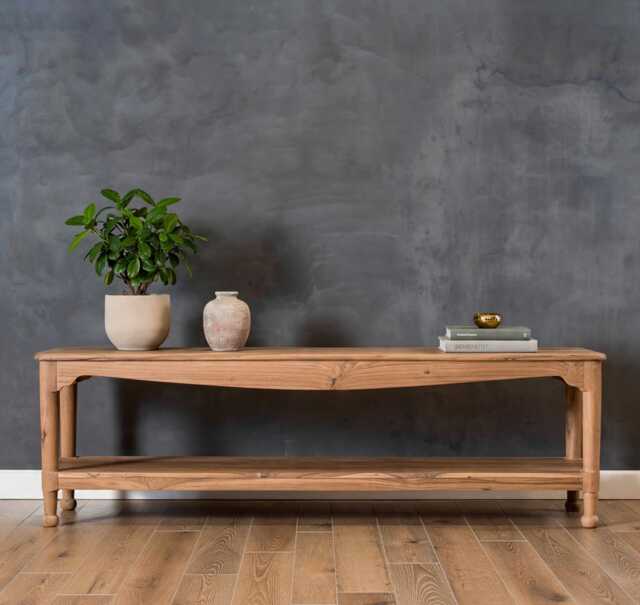 Reclaimed Teak Wood Hall Bench Entryway Bench With Shelf Shoe Rack, Storage Furniture