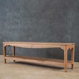 Reclaimed Teak Wood Hall Bench Entryway Bench With Shelf Shoe Rack, Storage Furniture - thumbnail 2