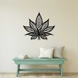 Lotus Flower Metal Wall Art, Modern Living Room Decor - thumbnail 2