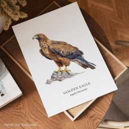 Golden Eagle Bird Posters, Of Prey Collection, Wall Decor Illustrations - thumbnail 2