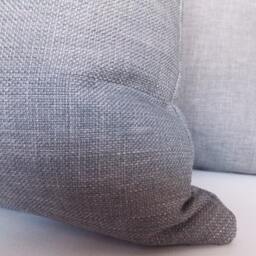 Set Of 2 Grey Linen Throw Pillow Covers Modern Decorative Pillows - 18x18 Inch - thumbnail 4