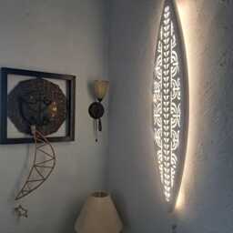 Surfboard Inspired Wall Led Light With Maori Pattern - thumbnail 3