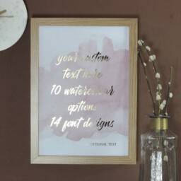 Custom Quote Print in Gold - Copper Rose Foil, Foil Wall Art, Foiled Text Print, Personalised Gift For Her - thumbnail 2