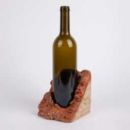 Handmade Travertine Wine Bottle Holder Unique Rack - thumbnail 2