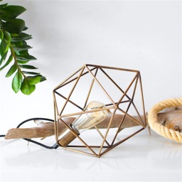 Minimal Light Geometric Table Lamp Industrial Desk Modern Rustic Lighting Scandinavian Home Decor