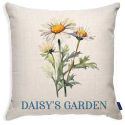 Personalised Floral Cushion Cover Daisy Custom Flower Throw Pillow Decor Pretty Welcome Womens Birthday Housewarming Gift Mum Daisies Ekc133 - thumbnail 3