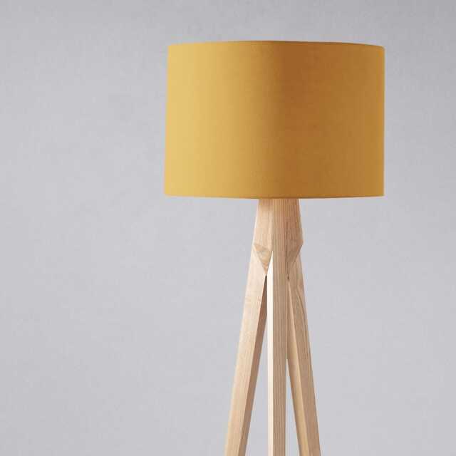 Plain Golden Yellow Cotton Drum Lampshade - Ceiling Light Shade Pendant Lamp Table Bedroom Decor - image 1