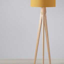 Plain Golden Yellow Cotton Drum Lampshade - Ceiling Light Shade Pendant Lamp Table Bedroom Decor - thumbnail 3