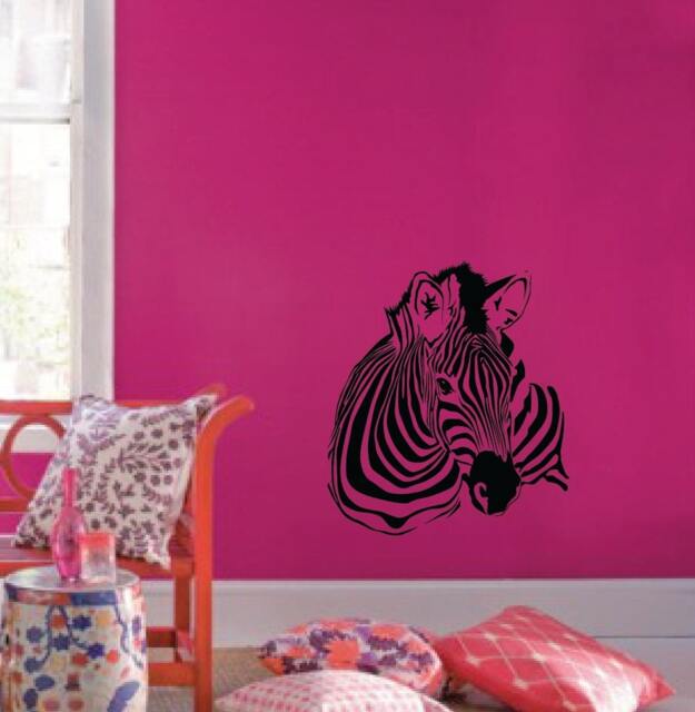 "Large Wall Zebra Pattern Nursery Girls Room Decor Decal Removable 1149 - 29"" Wide X 33" - image 1