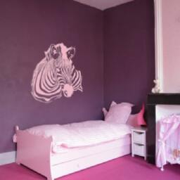 "Large Wall Zebra Pattern Nursery Girls Room Decor Decal Removable 1149 - 29"" Wide X 33" - thumbnail 2