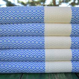 "Blue Diamond Towel, Turkish Towel, Peshtemal, Bath Peshtemal, Ultra Soft Towel, Tribal Towel, Cotton Towel, 40""x70" - thumbnail 2