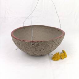 Hanging Flower Pot Ceramic Handmade Planter - thumbnail 1