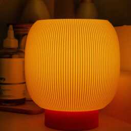Mochi - Red - Table Lamp, Retro Minimal Design, Housewarming Decor Gift, Bedroom Accent - thumbnail 3