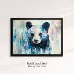Bear Abstract Oil Painting Framed Print & Canvas Large Sizes Wall Art Poster Animal Luxury Home Decor Interior Gift Idea - thumbnail 2