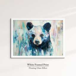 Bear Abstract Oil Painting Framed Print & Canvas Large Sizes Wall Art Poster Animal Luxury Home Decor Interior Gift Idea - thumbnail 3