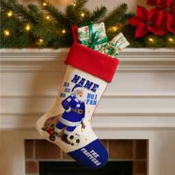 Personalised Bolton Football Christmas Stocking Father Xmas Santa Sack Bag Festive Hanging Treat Sock Toys Kids Footie Fans Efxs08