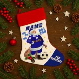 Personalised Bolton Football Christmas Stocking Father Xmas Santa Sack Bag Festive Hanging Treat Sock Toys Kids Footie Fans Efxs08 - thumbnail 2