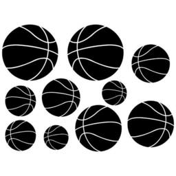 Basketball Wall Decals, Bedroom Decals, Sport Decor, Basketball Decal Set, Stickers, Vinyl Wall Art, Ball Decals - thumbnail 2