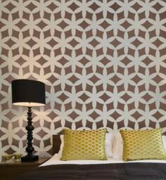 Wall Stencil Kagami Allover Lg - Reusable Stencils Instead Of Wallpaper Diy Decor - thumbnail 2
