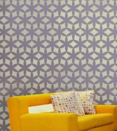 Wall Stencil Kagami Allover Lg - Reusable Stencils Instead Of Wallpaper Diy Decor - thumbnail 1