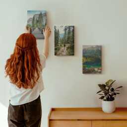 Canvas Wall Art Set Of 3 - Mountains, Lakes, Forests & Paths in Nature, Green Art, Landscapes Hanging Piece - thumbnail 3