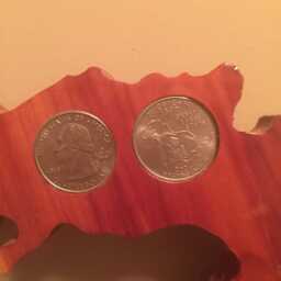 Handmade Michigan State Quarter Clock, Wood Wall Decor - thumbnail 4
