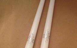 Monogrammed Candles, Wedding Taper Pair Of Two Personalized Initials, Anniversary Candles