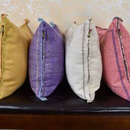 Moroccan Handmade Sabra Silk Cactus Pillow Cover, Handmade Cover Couch Accents Bedroom Pillow Kilim Silk Case With Zipper - thumbnail 3