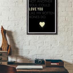 Gaslight Anthem Brian Fallon Lyric Print -Typography Love Quote Poster - Not Another Soul - thumbnail 3