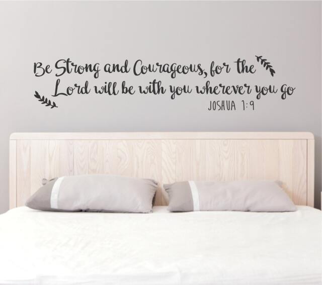 Be Strong Wall Decal Quote - Joshua 19 & Courageous Wall Decal - image 1
