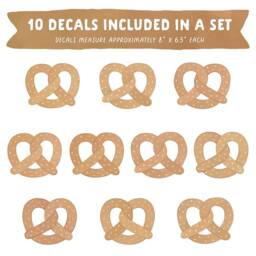 Pretzel Wall Decals - Neutral Nursery Decor, Reusable Stickers, Watercolor Kids Room Art - thumbnail 2