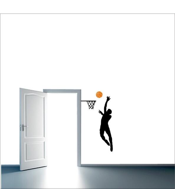 Slam Dunk Basketball Goal Shot Vinyl Wall Decal By The Best Sport Team Game Player Ever Michael Jordan Home Interior Art Decor - image 1