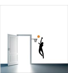 Slam Dunk Basketball Goal Shot Vinyl Wall Decal By The Best Sport Team Game Player Ever Michael Jordan Home Interior Art Decor - thumbnail 1