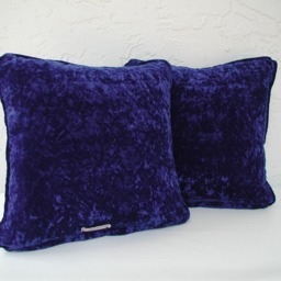 Puppy Love Pillow, Blue Velvet Dog Lovers Doggie Accent Pillows With Trim, Gift For Her Or Him - thumbnail 3