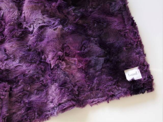 Purple Lovey Blanket, Minky Baby Girls Faux Fur Lovey, Tag Double Ready To Ship - image 1