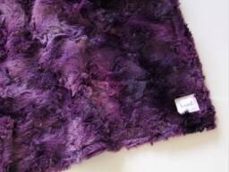 Purple Lovey Blanket, Minky Baby Girls Faux Fur Lovey, Tag Double Ready To Ship