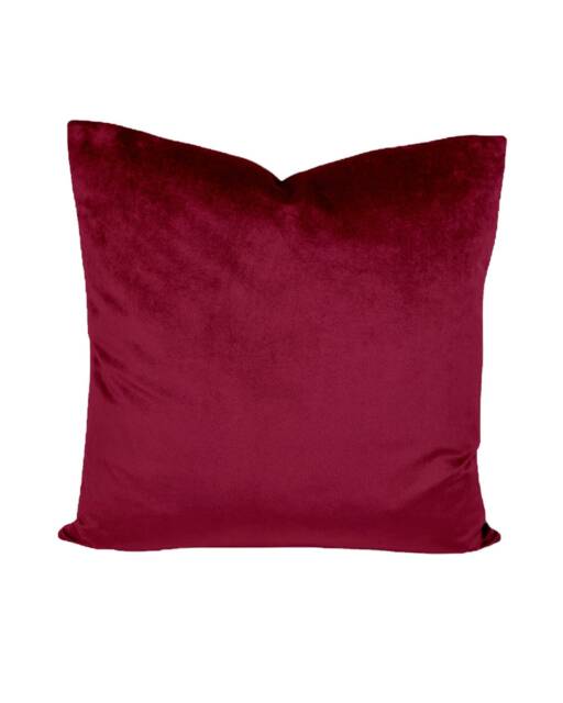 "Red Velvet Cushion Covers - Luxurious Dark Handmade Quantity Discounts 16"", 18"", 22"", & 18"" X 12"", 20"" 14" - image 1