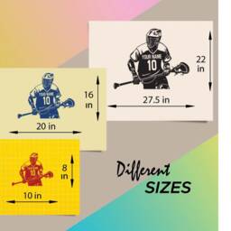 In-Style Decals Wall Vinyl Decal Home Decor Art Sticker Custom Name Lacrosse Player Boy Man Sportsman Sports Kids Room Removable Design 1583 - thumbnail 2