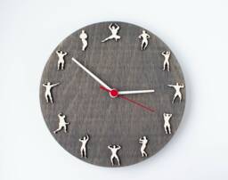 Bodybuilder Wood Wall Clock - Fitness Decor, Strong Man Gift - thumbnail 1