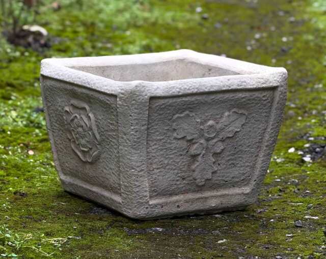 Stone Planter Decor Concrete Flower Pot Figurine Cement Plant Sculpture Outdoor Garden & Home Statue Lawn Ornament Backyard Decoration - image 1