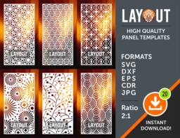 Room Divider Panel, Privacy Screen, Wall Hanging, Stencil, Cnc, Laser, Plasma Cricut Cutting File, Cdr, Svg, Dxf, Ai, Eps, Jpg - thumbnail 1