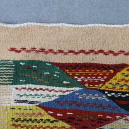 Handmade Wool Berber Rug Colorful Diamond Flatweave, Moroccan Decor - 4, 9x3, 2 Ft - thumbnail 4