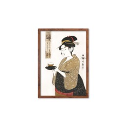 Japanese Art Geisha Framed Mounted Ukiyo-E Wall Decor Print Poster Woodblock Kitagawa Utamaro Bijin Maiko Kimono Calligraphy Beautiful A2 A3 - thumbnail 2