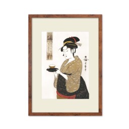 Japanese Art Geisha Framed Mounted Ukiyo-E Wall Decor Print Poster Woodblock Kitagawa Utamaro Bijin Maiko Kimono Calligraphy Beautiful A2 A3 - thumbnail 3